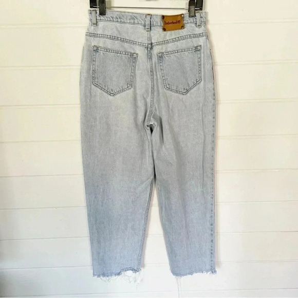Rare⭐️ Vintage 90’s Timberland Women’s High Waist Raw Hem Baggy Jeans Waist 30” - Picture 7 of 12